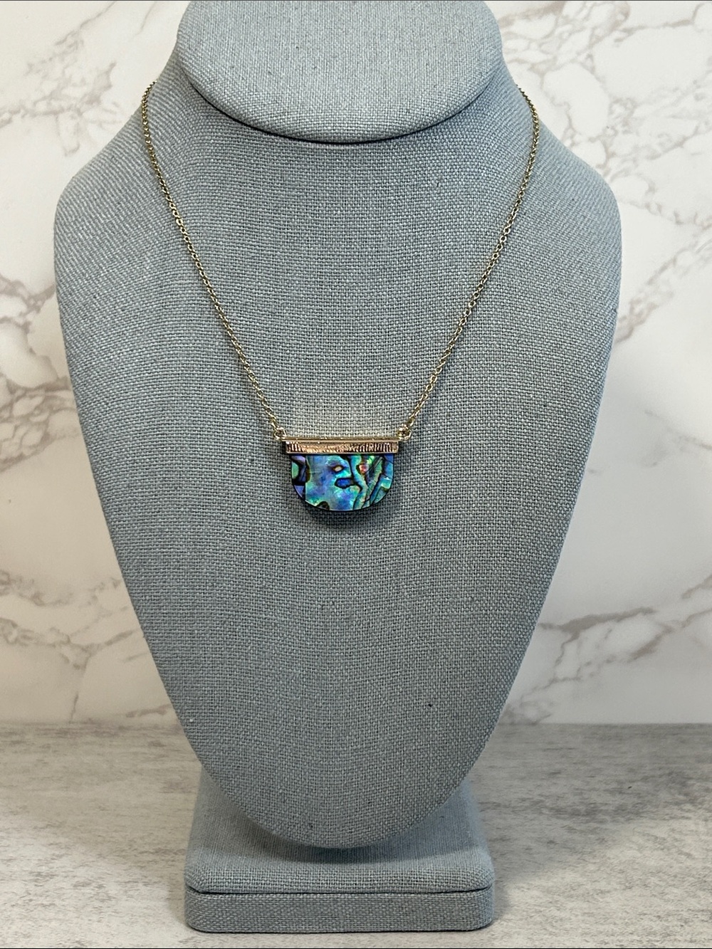 Park Lane "Myrtle" Gold Chain Necklace with Abalone Shell Pendant